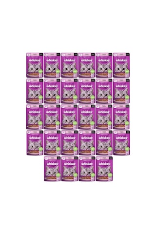 Whiskas Pouch Sos İçinde Somonlu Yetişkin Kedi Konservesi 28 x 85 G