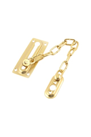 Sones Güvenlik Kapı Zinciri Hırsızlığa Karşı Ev Kapı Sürgü Mandalı Pencere Zincir Kilidi, Stil: Yuvarlak Altın