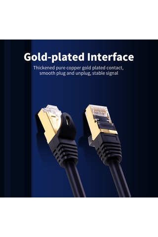 Konesam Cat8 Ethernet Kablosu, 40gbps Hızlı Veri Transferi, 2000mhz Bant Genişliği, 26awg Saf Bakır Çekirdek, Çok Katmanlı Koruma, 1 Metre, Rj45 Bağlantı