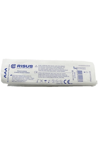 Risus İğnesiz Enjektör 1 Ml Luer Lock Steril 200 Adet