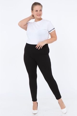 Prakkin Kadın Siyah Yüksek Bel Çelik Örme Büyük Beden Tayt Prk-9010Siyah Xxl Siyah