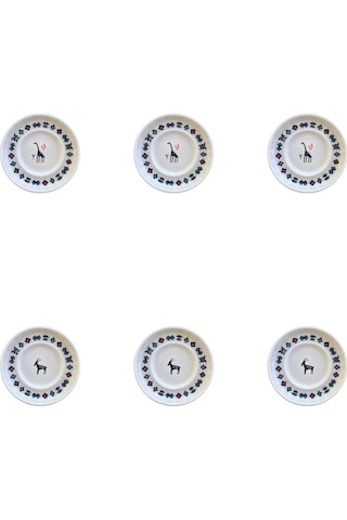 Porser Porselen Hitit Sefa Çay Tabağı Takımı 10cm 6 Parça Bns6ctprs1237 Çok Renkli