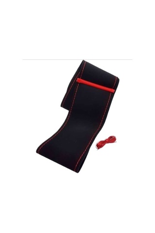 Alfa Romeo Dikmeli Direksiyon Kılıfı Alkantra Kırmızı Yüzüklü