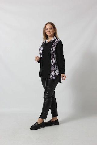 Moda Berray 3116 Siyah Desenli Şık Gömlek Siyah