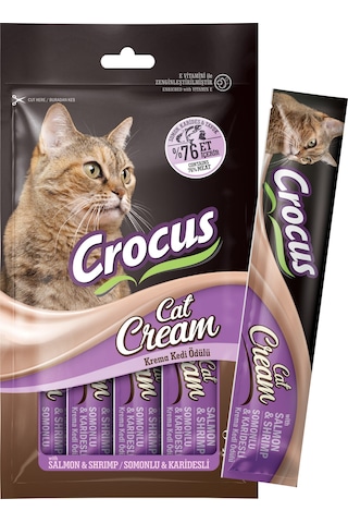 Crocus - 415 - Somonlu Ve Karidesli Krema Kedi - Aconcept - Ödülü 4x15g Crocus - 415 - Somonlu Ve Karidesli Krema Kedi - Aconcept - Ödülü 4x15g