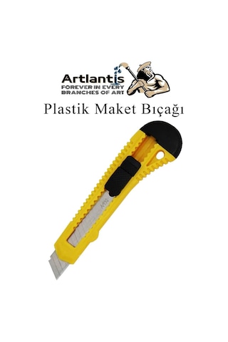 Maket Bıçağı Plastik Büyük Boy 50 Adet 18 Mm Plastik Falçata Bıçağı Büyük Boy