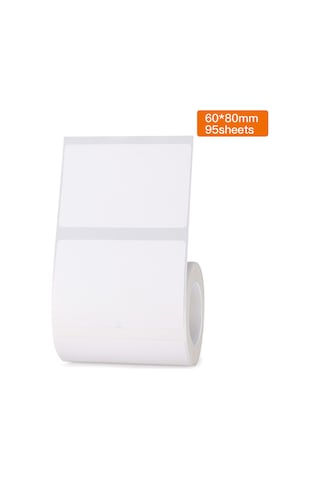 Moveevo Beyaz Isı Hassas Etiket Kağıdı 60x80x95 - Dayanıklı, Suya/yağa Dayanıklı, Mürekkepsiz Yazdırma, Otomatik Yapışkan - Ev/ofis/market Kullanıma Uygun 1 Rulo
