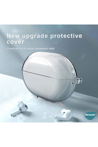 Microsonic Huawei FreeBuds Pro 2 Kılıf Transparent Clear Soft