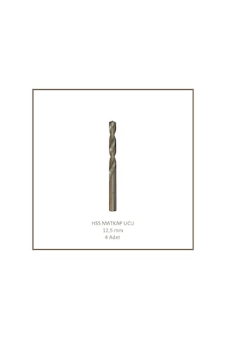 Hss Matkap Ucu 12,5 Mm, Metal, Ahşap, Plastik İçin 4 Adet