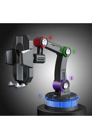 Ollevra Araç Içi Vantuzlu Telefon Tutucu Jel Vantuzlu Cama Takılabilen Güçlü 360 Derece Dönebilen Ayarlanabilir