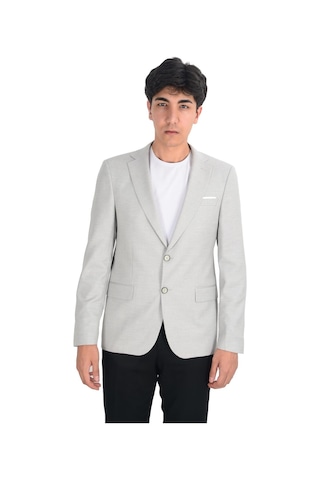 Cengiz İnler Balıksırtı Desenli Slim Erkek Ceket 001
