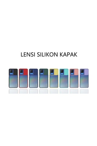 Noktaks - Oppo Uyumlu Oppo A54 4g - Kılıf Slayt Sürgülü Arkası Buzlu Lensi Kapak - Pembe Açık