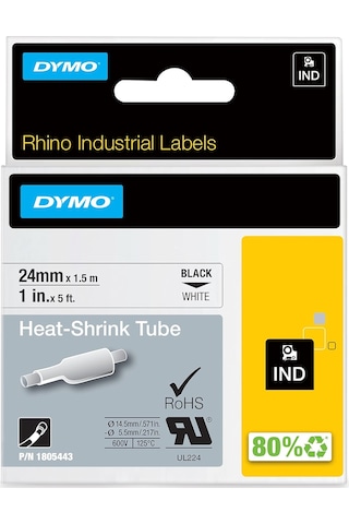 Dymo Rhino Industrial Daralan Kablo Etiketleri 24 Mm X 1,5 M Diğer