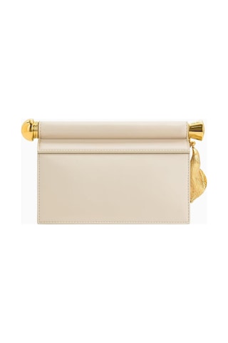 Jw Pei Holly Metal Pendant Embellished Vegan Deri Portföy Kadın Clutch Çanta Beyaz