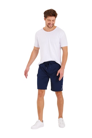Adams Erkek Reflektör Logo Regular Fit Cepli Spor Şort Navy