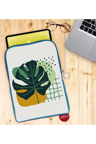 Bk Gift Yaprak Tasarımlı Taşınabilir Koruyucu Tablet Kılıfı