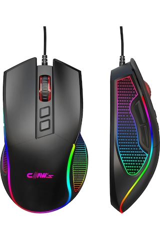 Crossfire V1 12800 Dpi Full Wide Rgb Özel Abs Doku & Kablolu Gaming Mouse - Siyah Gm-crossfıre-v1-b