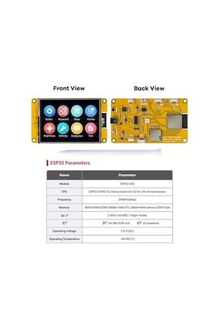 8.13cm Esp32 Geliştirme Tahtası, 2.8/3.2/3.5/4 İnç Lcd Lvgl Akıllı Ekran Tft Modülü İle Dokunmatik Wroom