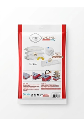 80 X 100 Cm Dev Boy Vakumlu Hurç -%75 Yer Tasarruflu Kıyafet Ve Yorgan Saklama Poşeti Diğer