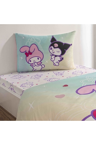 Taç Lisanslı Hello Kitty & Friends Pamuk Tek Kişilik Nevresim Takımı 000000001000051092 Çok Renkli