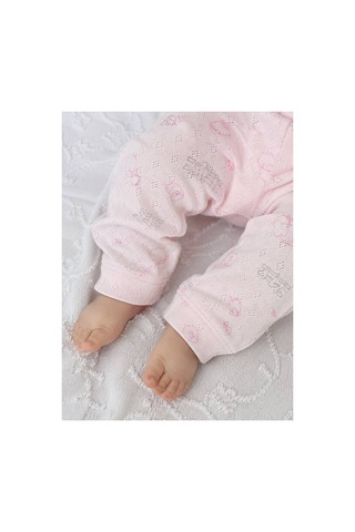 H&c Coolboy H&c %100 Pamuk Jakarlı Kuzu Desenli Bebek Tek Alt Pantolon 0-36 Ay Pembe