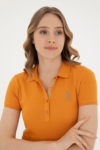 U.S. Polo Assn. Kadın Saks Basic Polo Yaka Tişört 50280060-vr045 168386