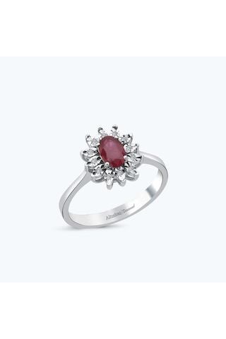 Altınbaş Pırlanta Yakut Oval Yüzük Mtu004y-8k
