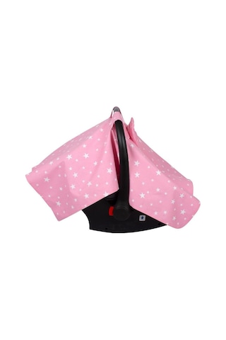 Sevi Bebe Fiyonklu Ana Kucağı Örtüsü Art-204 Pembe Yıldız-9084337367143