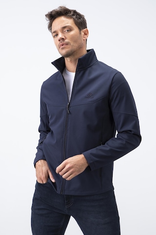 Tommylife Tommy Life Lacivert Fermuarlı Dik Yaka Su Ve Rüzgar Geçirmez Softshell Erkek Mont - 88050 Lacivert