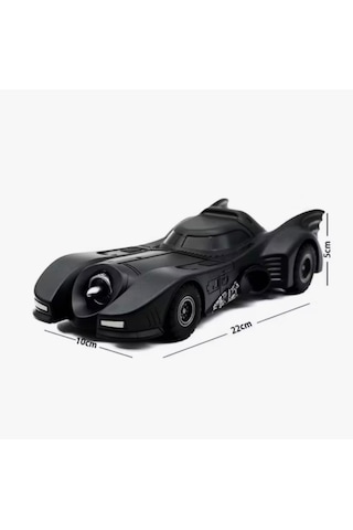 Uzaktan Kumandalı Batman Bat Mobil 6 Fonksiyonlu Uzun Menzilli Hızlı Sarjlı 22 Cm Yarış Arabası Siyah