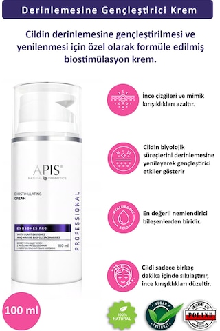 Apis Natural Exosomes Pro Bitkisel Egzosom İçeren Biyostimüle Edici Krem 100 ML Apis Natural Exosomes Pro Bitkisel Egzosom İçeren Biyostimüle Edici Krem 100 ML