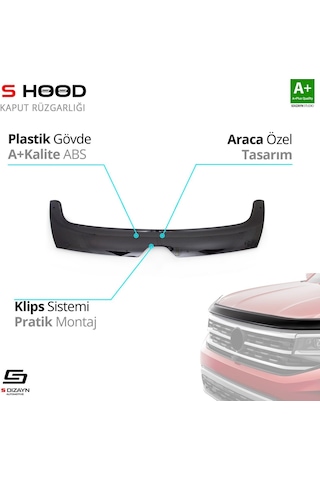 S-dizayn Renault Master Abs Plastik Kaput Rüzgarlığı 2014-2018 A+kalite