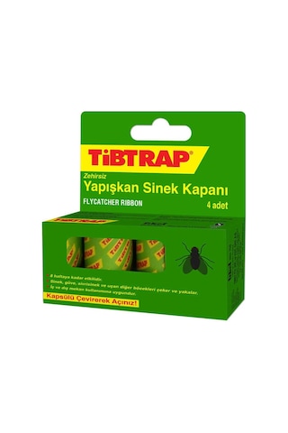 Tibtrap Yapışkan Sinek Kapanı 4 Lü Tibtrap Yapışkan Sinek Kapanı 4 Lü