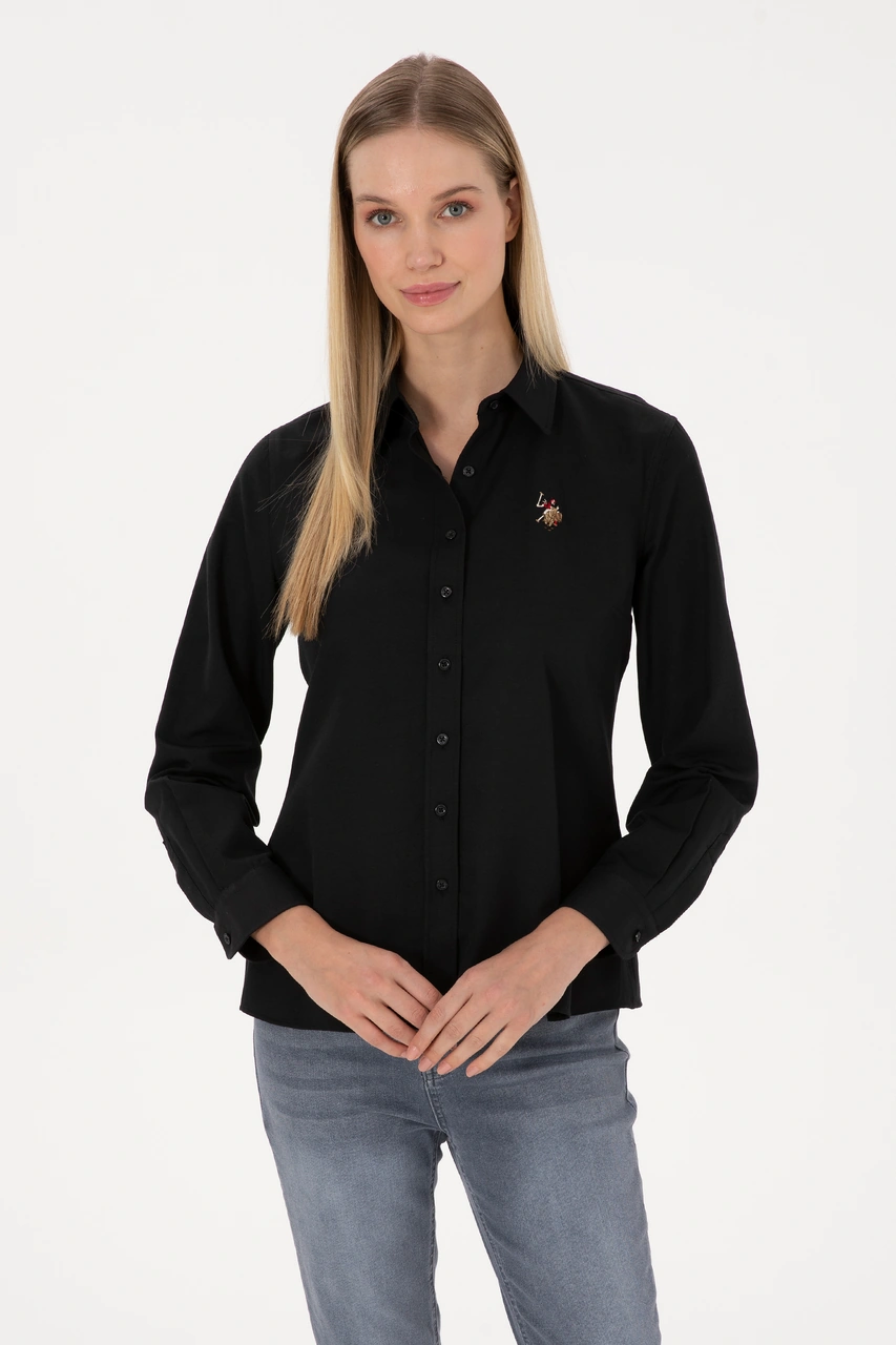 U.s. Polo Assn. Kadın Siyah Gömlek Basic 50308043-vr046 Siyah