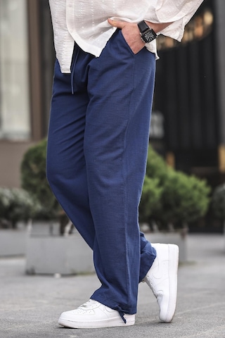 Madmext Paça Detaylı Rahat Kesim Erkek Lacivert Pantolon 6532-lacivert Lacivert