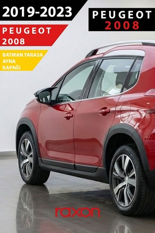 Peugeot 2008 2019 2023 Batman & Yarasa Ayna Kapağı Parlak Piano Black Sport