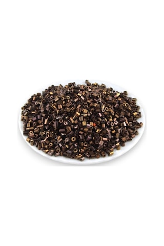 Kahve Kaplama 5x4 Mm Büyük Kesme Boncuk 50 Gr