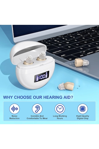 Mini Kulak İçi İşitme Amplifikatörleri Görünmez İşitme Cihazları Şarj Amerika Birleşik Devletleri