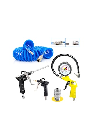 Proxtech Kompresör Lastik Şişirme. Spiral Hava Hortumu 15 Mt