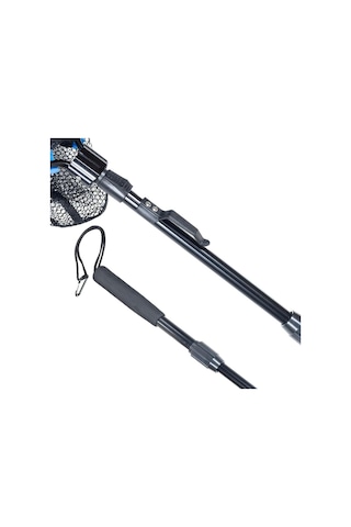 Lnd-26 40x30cm Kauçuk Tor 60cm Sap Katlanır Lrf Balıkçı Kepçesi