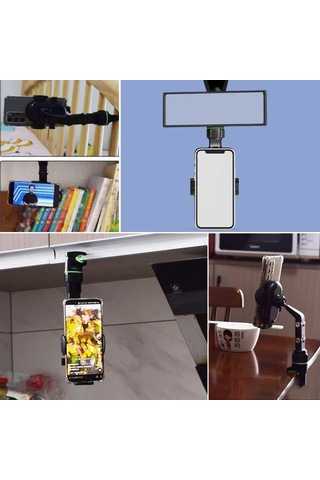 Dikiz Aynasına Takılabilen Eklemli Telefon Tutucu Aparat 5468