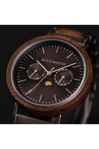 Woodwatch Ww-el-bıw Brushed Iron Walnut Ahşap Erkek Kol Saati 41 Mm