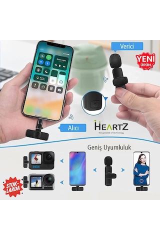 Heartz Type C Çıkışlı Samsung Xiaomi İphone Uyumlu Wireless Micro