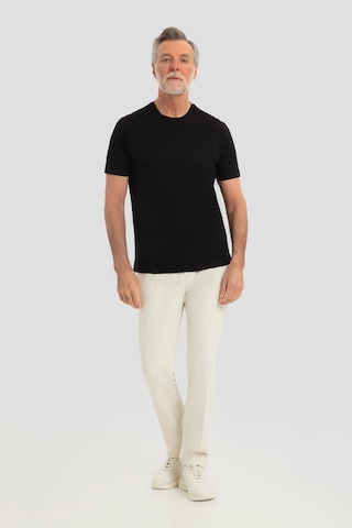 Sabri Özel Erkek Siyah Dar Kesim Slim Fit %100 Pamuk Bisiklet Yaka Tişört