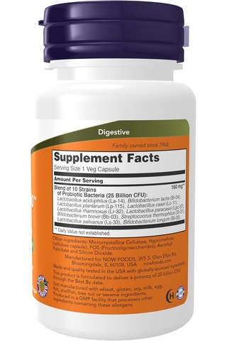 Now Foods Probiotic Prebiyotik 10 25 Billion With 10 Probiotic
