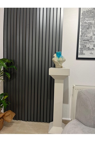 Özbir Mobilya Antrasit Akustik Duvar Paneli 60x200 Ahşap Duvar Pa