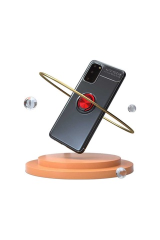 Samsung Uyumlu Galaxy S20 Kılıf Yüzüklü Magnetli Ravel Case
