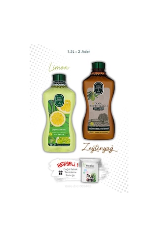 Zeytinyağlı Çeşme Limonu Ve Zeytinyağlı Sıvı Sabun 1.5l Ve Rosıe
