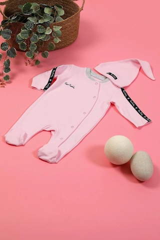 Pierre Cardin Şapkalı Çıtçıtlı Tulum Pembe