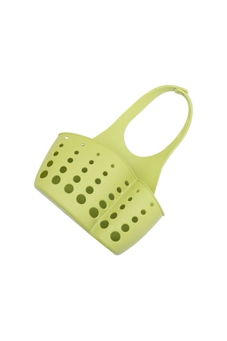 Geeksen Pvc Mutfak Lavabo Tutucu, Ayarlanabilir Düğme Ve Su Akış Delikleri İle Çift Cep Tasarımı, Sabit Kafa Uyumlu Sponge Tutucu Yeşil